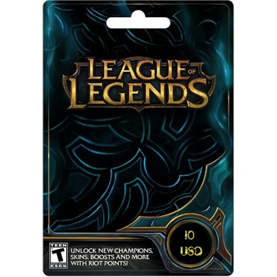 League of Legends 10 US Gift Card Riot Points - USA NA