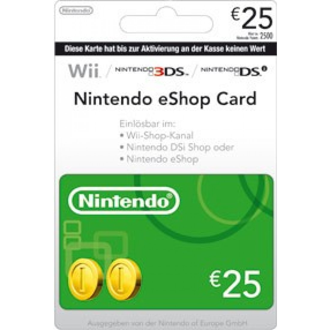 Nintendo Card 25 Euro