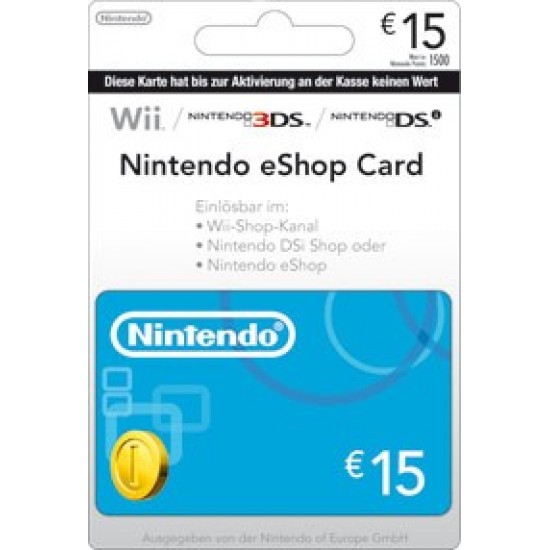 Nintendo EShop Card 15 Euro